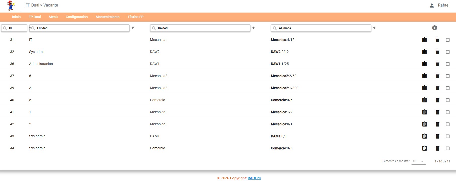 Captura de pantalla del proyecto Desarrollo ERP Y CRM